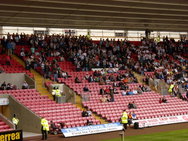 Darlington Fans in the West Stand